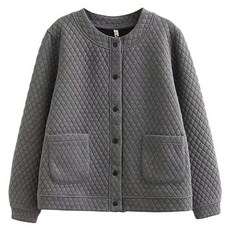 POMTOR 할머니 가을 중장년 라운드 데일리 빅사이즈 여성 슬림 패딩 점퍼 코트