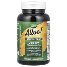 네이처스웨이 Natures Way (네이처스 웨이) Alive 최대 흡수율의 칼슘 180정, NWY10501, 1개
