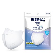 크리넥스 라이트핏 슬림앤쿨 마스크 중형, 10개입, 4개, 백색