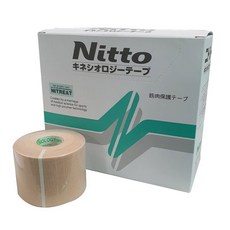 니토 키네시올로지 테이프 (NK-50) 5.0cm 7.5cm 리프팅 스포츠 테이핑 박스, 베이지, 6개