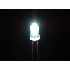 아두이노 LED(5파이 5mm 고급 고휘도 투명 흰색 백색 Transparent White LED 발광다이오드), 100개 - 5파이led