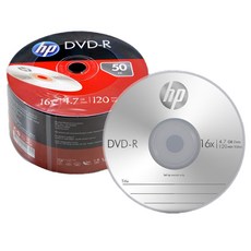 정품 HP 브랜드 CD-R/DVD-R 프린터블 50장/종합-공DVD/공CD/공시디, HP DVD-R 로고 랩핑 50P