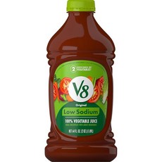 V8 저나트륨 오리지널 100% 야채 주스 1.9L(64온스) 병, 64 Fl Oz (Pack of 1), 1개