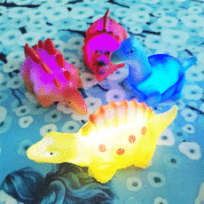 [블럭팜] LED 아기목욕용품 물놀이 장난감 공룡 당일발송, 10.노랑공룡