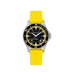 해밀톤 브랜드 NEW Khaki 네이비 스쿠버 자동 40mm 옐로우 스트랩 시계 [세금포함] [정품] H82395332 296643214701