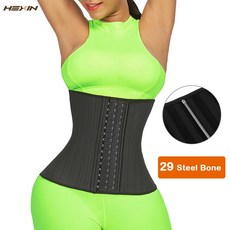 HEXIN 라텍스 허리 트레이너 벨트 코르셋 29 강철 본드 바디 셰이퍼 슬리밍 벨트 배가 산후 Shapewear 운동 휘트니스, 오류시 주세요, 01_S