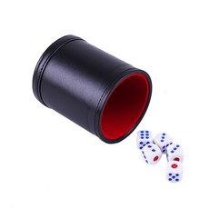 야추 다이스 세트 항공배송 야찌 야츠 야츄 요트 Yacht dice Yahtzee, 검정 + 흰색 주사위 6 개