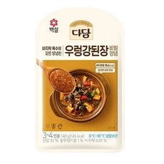 [밥도둑 다담 양념장] 다담 우렁강된장양념장 밥도둑 간편 강된장 (아이스박스 + 아이스팩 ), 140g, 8개