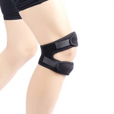 1 pcs 무릎 지원 슬개골 벨트 탄성 붕대 테이프 스포츠 스트랩 무릎 패드 보호대 무릎 받침대 축구 스포츠 피트니스, 검정