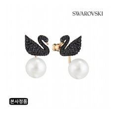 스와로브스키블랙스완귀걸이