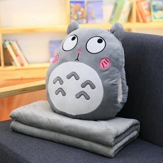 글로벌셀러창업연구소 허그 쿠션 이불 투웨이 큐트 여학생 손을 따뜻하게 피규어 담요 베개 수면 생일 선물, 손을 따뜻하게 허그 쿠션 _빅 담요