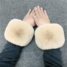 잔플렉스 모피 보온 토시 털 팔토시 장갑 바람막이 커프스 손보호 라이크 게으른 토끼털 폭스털 퍼 손목 손발싸개 권