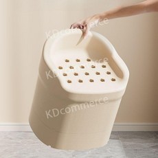 임산부 샤워의자 이동식 목욕 스툴 환자 욕실 의자, 3. 베이지 H, 1개