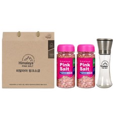 히말라야 핑크솔트 400g 2개 그라인더 포함 천연식용암염 100% 선물세트 명절선물 답례품 추석선물세트, 핑크소금 400g x 2개입+그라인더(10세트)