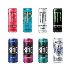 [백성] 에너지드링크 몬스터 핫식스 혼합세트 최신제조 안전포장, 24개, 355ml