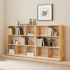  뉴 리브로 소나무 원목 책장 시리즈, 850 소나무 원목 3단 5칸 책장 