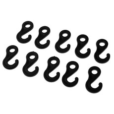 10 pcs 플라스틱 충격 번지 코드 karabiner 후크 탄성 코드 로프 엔드 버클 캠핑 텐트 도구