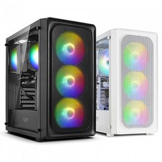 darkFlash DK290 Air MESH RGB 강화유리 (화이트), 1개