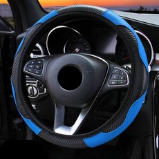 자동차 가죽 핸들커버 탄소 섬유 핸들 커버 Opel Astra J H G K Mokka Insignia Karl Zafira b Corsa D B E Vectra, 파란