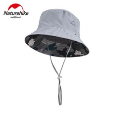 Naturehike SUPPLEX Sunshade 어부 모자 초경량 접이식 여름 빠른 건조 양동이 모자 사냥 하이킹 낚시 모자 NH18H008-T, 회색, 회색