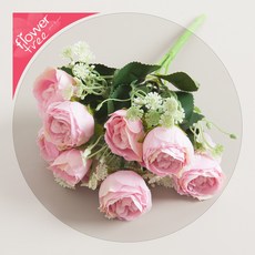 감성인테리어 예쁜 조화 모음 180종 / 플트 조화꽃 A, A27.오스틴장미부쉬 25cm-핑크
