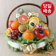 수도권 퀵배송과일선물세트 꽃향기 과일바구니(수도권 당일전국 익일)(토일 휴무) -인증, 1세트