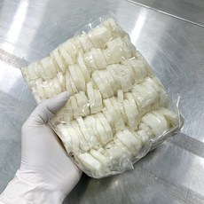 삶은 연근 10kg(1kg x 10개 한 박스) 대용량 업소용 중국산 수입 자숙 연근 슬라이스