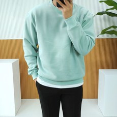 로니제이 남자 가을 겨울 도톰한 양기모 무지 라운드 커플 맨투맨 티셔츠 24컬러