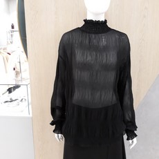블루페페 해운대 nc 40% 주름 쉬폰 블라우스p202psc982bk
