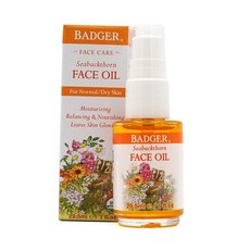 [Badger] 뱃져 페이스 오일 포 노멀 / 드라이 스킨 씨벅톤 29.5 ml Face Oil for Normal / Dry Skin Seabuckthorn 1 fl oz, 1개