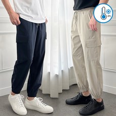 남녀공용 여름 냉감 조거팬츠 시원한 스판 아이스 쿨링 카고 바지