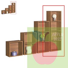 AP 거실수납장 4단 공간박스 완제품배송 옹이 - 4단공간박스