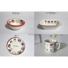 로토하토 짱구식기세트 4p 그릇세트 접시 머그컵 짱구는못말려