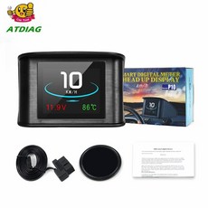 P10 자동차 여행 온보드 컴퓨터 자동차 디지털 OBD2 Hud 마일리지 OBD 운전 컴퓨터 디스플레이 속도계 온도 게이지 헤드 업 디스플레이
