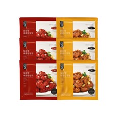 허닭식단 바삭한 순살 닭강정 2종 혼합, 6개, 200g