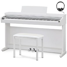 [CN201보다 구입하기 쉬운 가와이 안심 입문 모델]KAWAI 디지털 피아노 반응형 해머 액션 88 건반 헤드폰 & 피아노 의자 부착 어린이부터 어른까지 KDP120 (추가 W 프리미엄 화이트 새틴조)