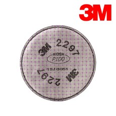 3M 양구형 마스크 방진 필터 2297 1set 방독 정화통