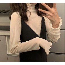엘텍몰 활용백점 시스루 물결 폴라티