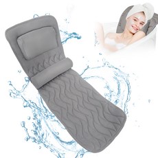 쿠션 매트 방석 욕조베개 용품 커버 욕조 반신욕 미끄럼방지, 메인 그림 4D 스틱 그레이 컨베이어 워싱백, 그레이+세탁망, 1개