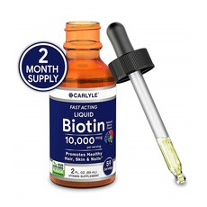 Carlyle 칼라일 비오틴 Liquid Biotin 10000mcg Extra Strength Drops 2oz, 1개