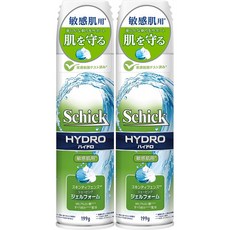 세련된 Schick 하이드로 스킨 디펜스 면도 젤 폼 199g × 2 개