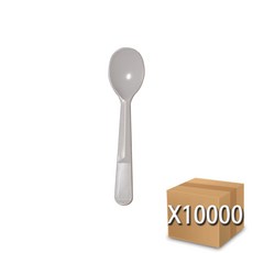 코디마트 일회용 이유식 요거트 아이스크림 미니스푼 9cm 흰색 벌크포장 10000개 1박스, 1개