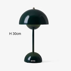 LED 식탁등 취침등 테이블 빈티지 조명 무선 유선 충전식 USB 야간 버섯 책상 북유럽 스타일 침대 머리맡 집 방 장식 침실 분위기 Led 램프, Green Color, 2.Green 색상 - Can Rechargable