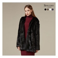 [세루치 레이디스] [SERUCHEE LADIES]세루치레이디스 휘메일 풀스킨 밍크 후드