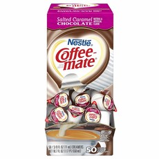 Nestle 네슬레 커피 메이트 액상 크리머 50입 솔티드 캬라멜 초콜릿 Coffee-mate Coffee Creamer Salted Caramel Chocolate liquid creamer singles 50 count, 50개, 11ml, 1개, 50개입