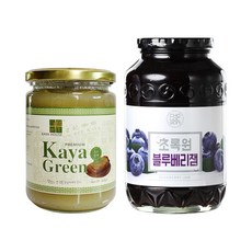 초록원 블루베리잼 1kg +카야하우스 카야잼 그린 400g (1.4kg)