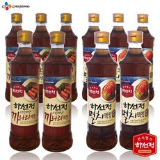 예이니식품 CJ 하선정 서해안 까나리액젓1kg 5개+자연숙성 멸치액젓1kg 5개 (총10개) 양념무침김치배추겉절이
