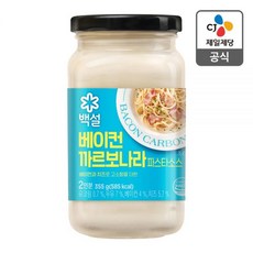 백설 베이컨까르보나라 파스타소스 355G 355g 246172, 455g, 2개