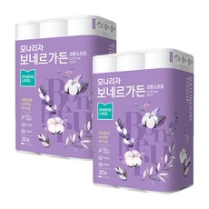모나리자 보네르가든 코튼소프트 30M 30롤 롤화장지, 2팩