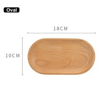 호두나무 나무 접시 인스 바람 작은 일본식 직사각형 디너 케이크 빵 커피 차 단단한 트레이, [04] 18X10CM, 1개